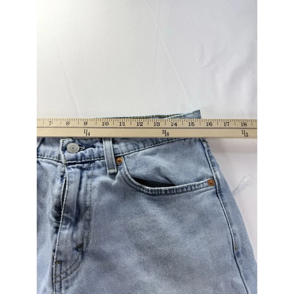Levis 505 Men's Jeans 32x34 Blue Straight Leg Light Wash Denim‎ Work Distressed